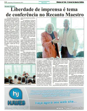 Liberdade de imprensa é tema de conferência no Recanto Maestro