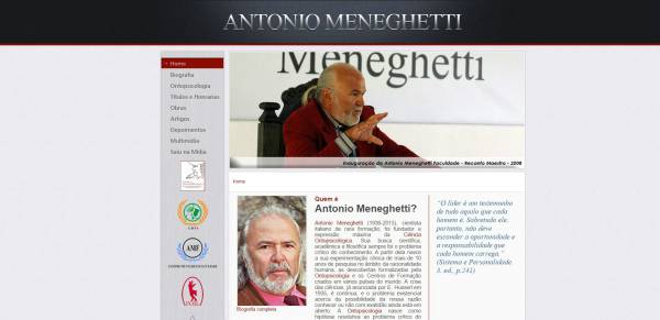 Novo site de Antonio Meneghetti no Brasil